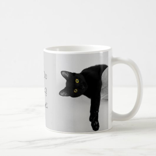 ソファリラックスの黒猫 コーヒーマグカップ (右)
