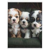ソファーでくつろぐ超かわいい子犬たち 2 クリップボード (裏面)