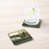 ソファーで眠っている犬 コースター (右側)