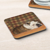 ソファーにあっているブルドッグ コースター (左側)