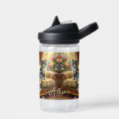 ソファーに寝る猫たち – かわいいヴィンテージの姿 ウォーターボトル (左面)