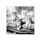 ソファーに寝る猫たち – かわいいヴィンテージの姿 ラバースタンプ (インプリント)