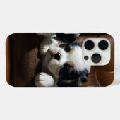 ソファーに座る超かわいい子犬たち 1 Case-Mate iPhoneケース (裏面 (横))