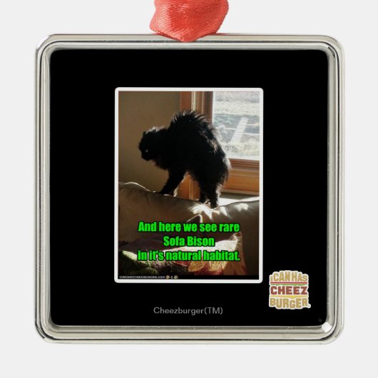 ソファーのバイソン メタルオーナメント (正面)