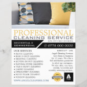 ソファークッション，クリーニン広告グサービス チラシ (正面)