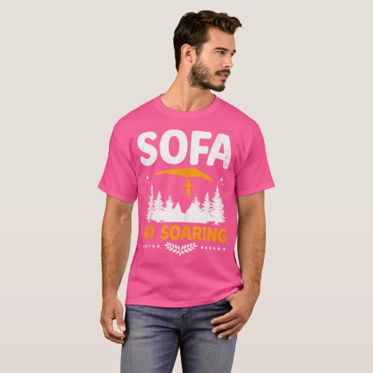 ソファー ノー ソアリング ハンググライダー パイロット Tシャツ (正面フル)