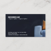 ソファ付モダンきリビングインテリア 名刺 (裏面)