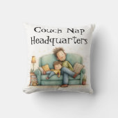 ソファ昼寝本部父の日 クッション (正面)