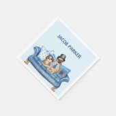 ソファ最高のーの友だち犬 スタンダードカクテルナプキン (角)