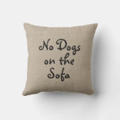 ソファ枕に犬は居ない クッション (裏面)