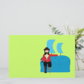 ソファ海賊 便箋 (スタンド正面)