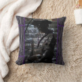 ソファ用グレーブラックパープル装飾装飾用クッション クッション (ブランケット)