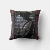 ソファ用グレーブラックレッド化粧装飾用クッション クッション (裏面)