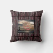 ソファ用グレーブラックレッド化粧装飾用クッション クッション (裏面)