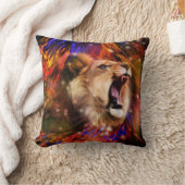 ソファ用ライオン付き枕 クッション (ブランケット)