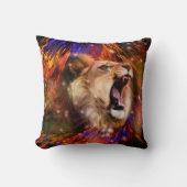 ソファ用ライオン付き枕 クッション (正面)