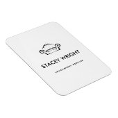 ソファ黒のシルエットの上張り白 マグネット (右側)