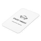 ソファ黒のシルエットの上張り白 マグネット (左側)