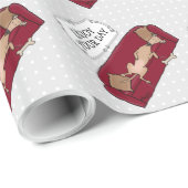 ソファ グレイハウンド（フォーン） 犬 怠け者 眠っている 面白い ラッピングペーパー (ロールコーナー)