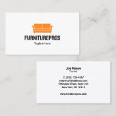 ソファ |家具（カスタマイズ可能な色） 名刺 (正面/裏面)