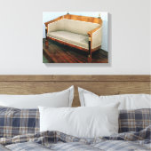 ソファ、Biedermeierスタイル, c.1820 キャンバスプリント (インサイチュ (寝室))