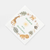 ソフィアのジャングル動物パーティー スタンダードランチョンナプキン (角)