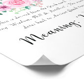 ソフィアの名前はプリントを意味するピンクの花8x10 ポスター (角)