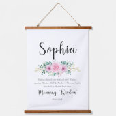 ソフィアの名前ぶら下がった壁 吊り下げ型タペストリー (正面)