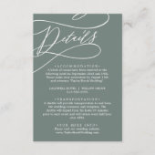 ソフィアエレガントトロピカルグリーン結婚セージ詳細 エンクロージャーカード (正面)