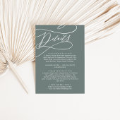 ソフィアエレガントトロピカルグリーン結婚セージ詳細 エンクロージャーカード