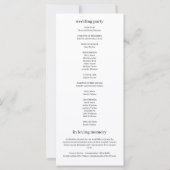 ソフィアエレガントブラック&ホワイトミニマル結婚リスト (裏面)