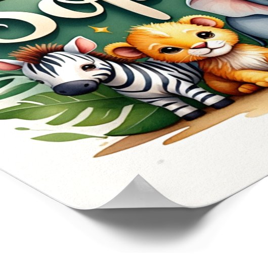 ソフィアサファリ子供部屋ウォールアート ポスター (角)