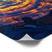 ソフィアブルガリアイラストレーショントラベルアートヴィンテージ ポスター (角)