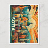 ソフィアブルガリアトラベル芸術的カラフル ポストカード (正面)