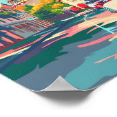 ソフィアブルガリアヴィンテージレトロ旅行イラストレーション ポスター (角)