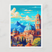 ソフィアブルガリアヴィンテージ旅行イラストレーション ポストカード (正面)