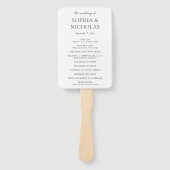 ソフィアホワイトモダン結婚式 プログラム ハンドファン (正面)