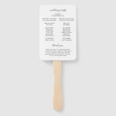 ソフィアホワイトモダン結婚式 プログラム ハンドファン (裏面)