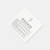 ソフィアモダンウェディングレセプションおもしろいファクト スタンダードカクテルナプキン (角)