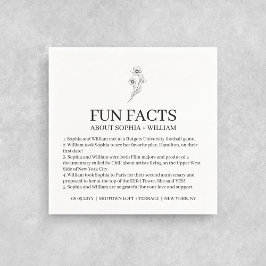 ソフィアモダンウェディングレセプションおもしろいファクト スタンダードカクテルナプキン