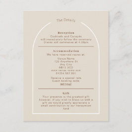 ソフィアモダンデザートボホアーチ詳細カード エンクロージャーカード