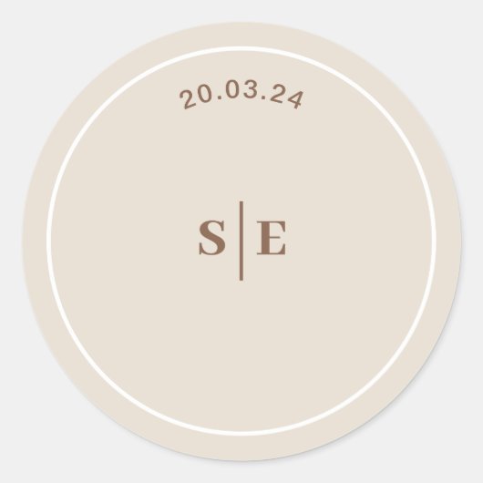 ソフィアモダンデザートボホ結婚の封筒シール ラウンドシール (正面)