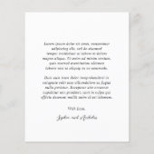 ソフィアモダン写真結婚のサンキューカード (裏面)