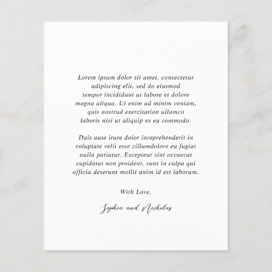 ソフィアモダン写真結婚のサンキューカード (裏面)