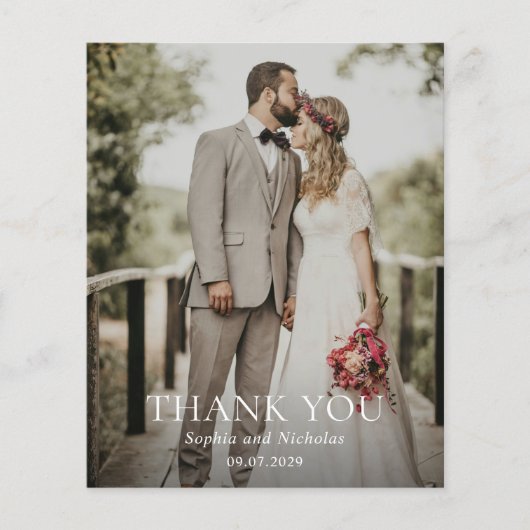 ソフィアモダン写真結婚のサンキューカード (正面)