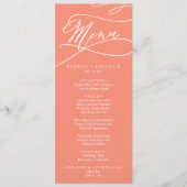 ソフィアロマンティックブライトコーラルサマー結婚ズ メニュー (正面)