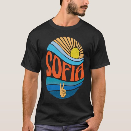 ソフィアヴィンテージサンセットソフィアグルーヴィ絞り染め Tシャツ (正面)