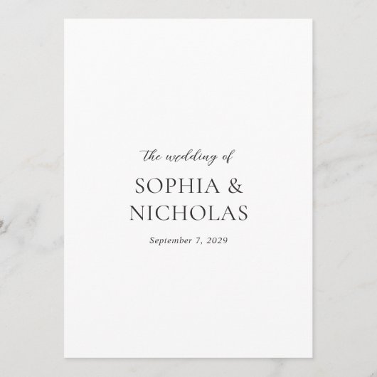 ソフィア写モダン真結婚の メニュー (裏面)