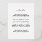 ソフィア写モダン真結婚の 箔招待状 (裏面)