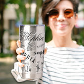 ソフィア名前をカスタムするブルーブラック 保温保冷タンブラー